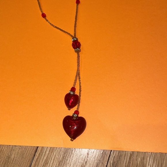 Glass heart necklace - Picture 2 of 5